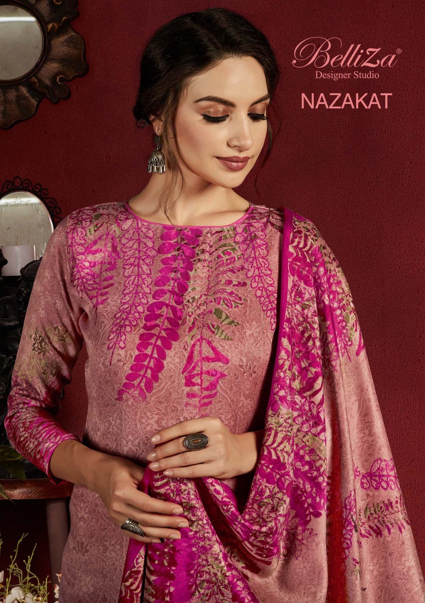 Belliza Nazakat Designer Pashmina Digital Printed Suits Wholesale
