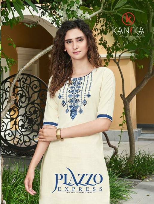 Kanika Plazzo Express Designer Rubby Silk With Embroidery Work Kurti With Plazzo Wholesale