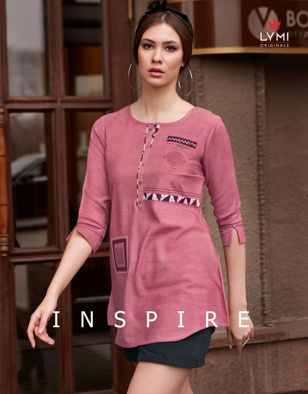 Kessi Lymi Inspire Rayon Flex Cut With Embroidery Work Tops Wholesale