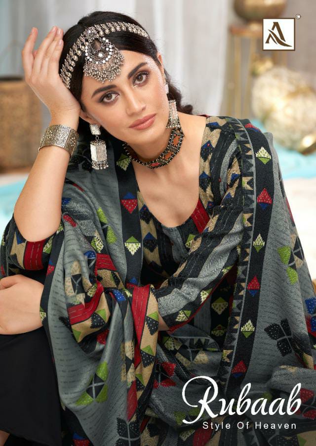 Alok Suit Rubaab Designer Pashmina Print With Embroidery Work Winter Wear Suits Wholesale