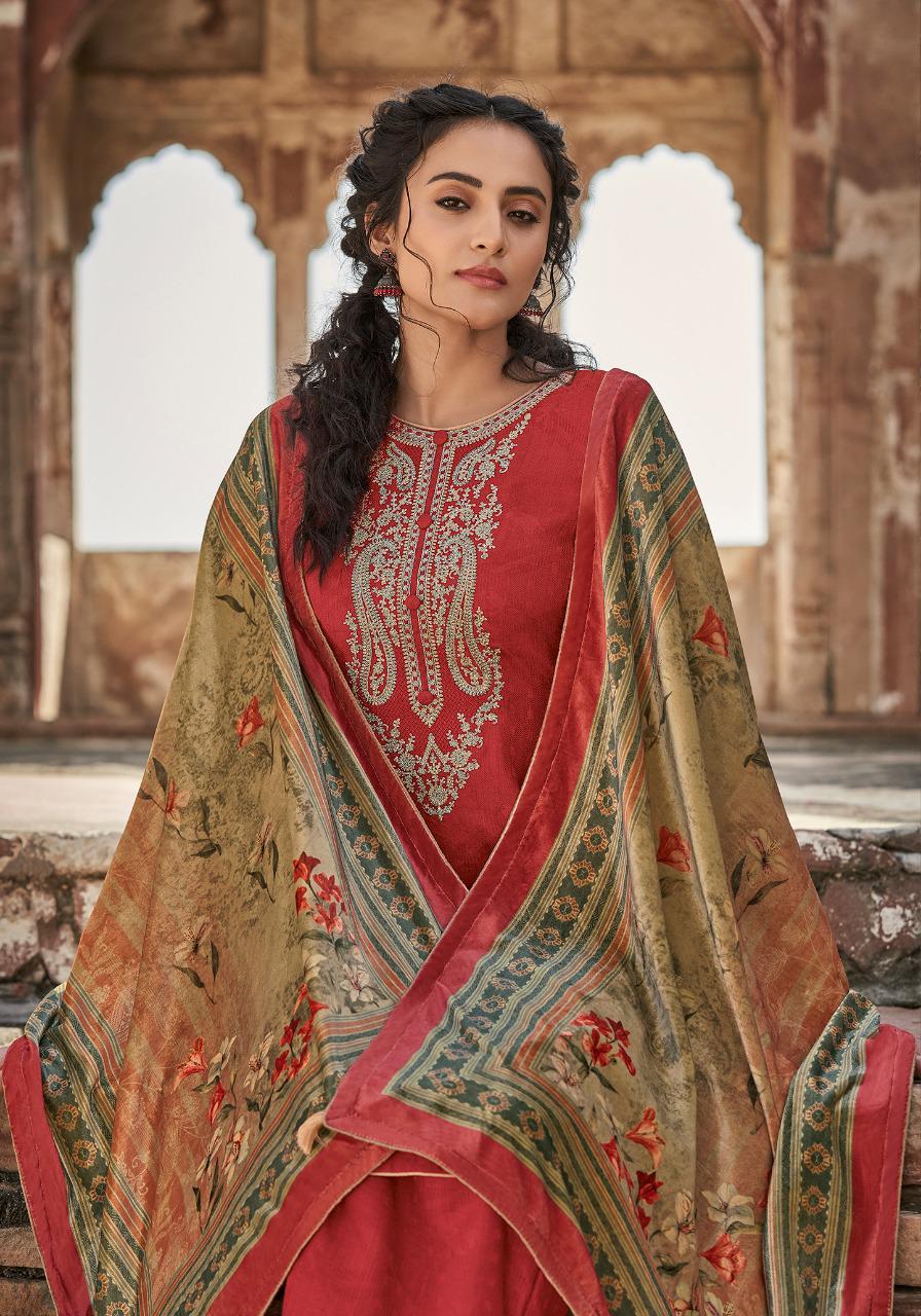 Deepsy Suit Irish Designer Self Woven Pashmina Priint With Embroidery Work Suits Wholesale