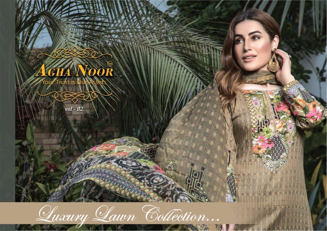 Agha Noor Vol 2 Designer Luxury Lawn Collection Wholesale