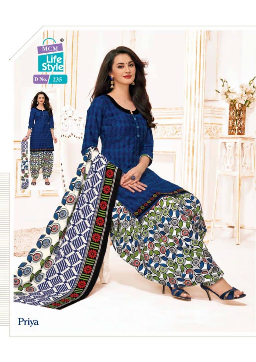 Mcm Lifestyle Priya Vol 9 Designer Cotton Stitch Suits Wholesale
