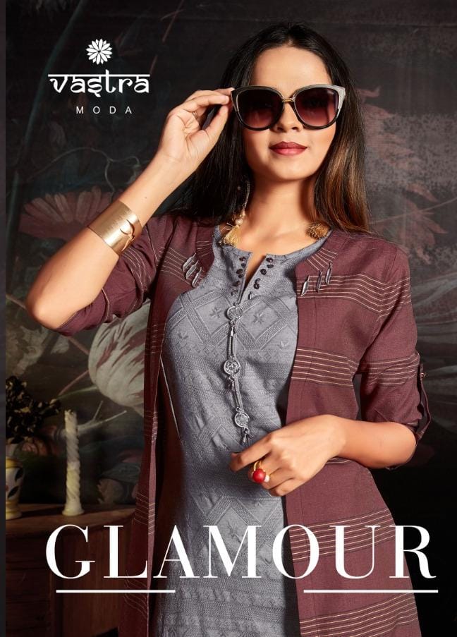 Vastra Moda Glamour Vol 1 Designer South Cotton Jacquard Kurti With Shrug Wholesale