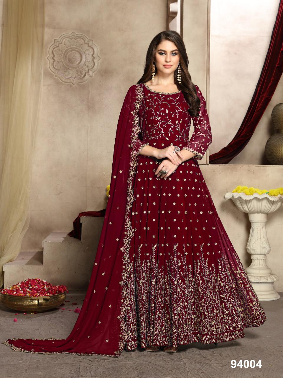 Aanaya 94000 Series Designer Premium Georgette Party Wear & Wedding Wear Gown In Best Wholesale Rate