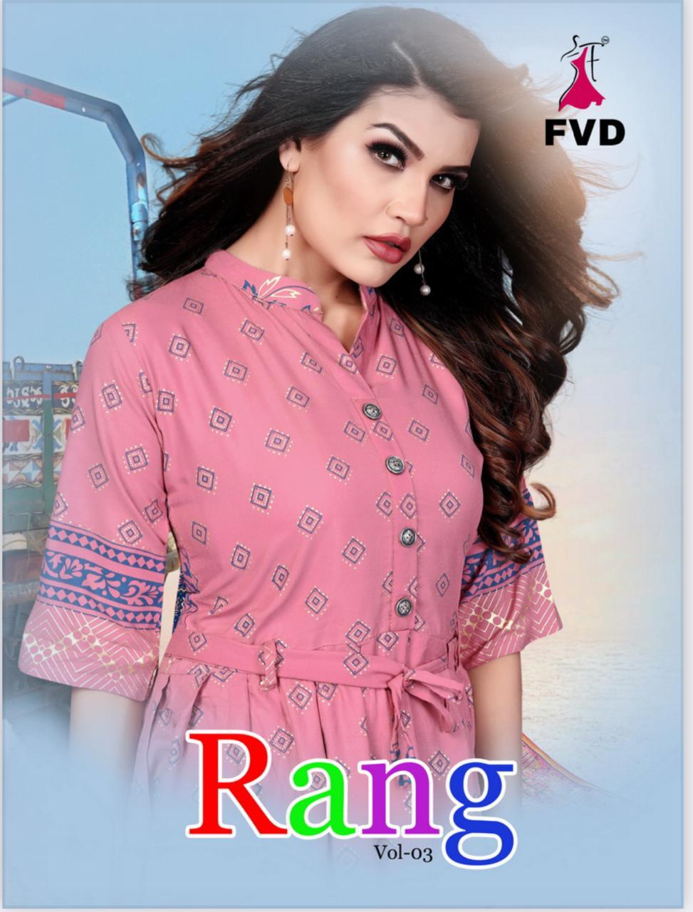 Fvd Rang Vol 3 Designer Foil Printed Rayon Stitche Log Gown Western Wear Collection In Best Wholesale Rate