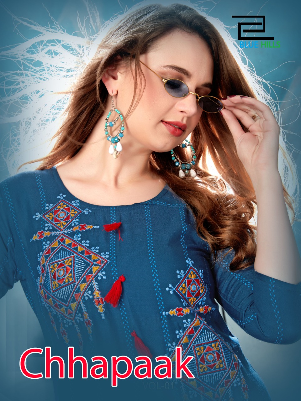 Blue Hills Chhapak Designer Rayon  Print With Handwork Suits In Best Wholesale Rate