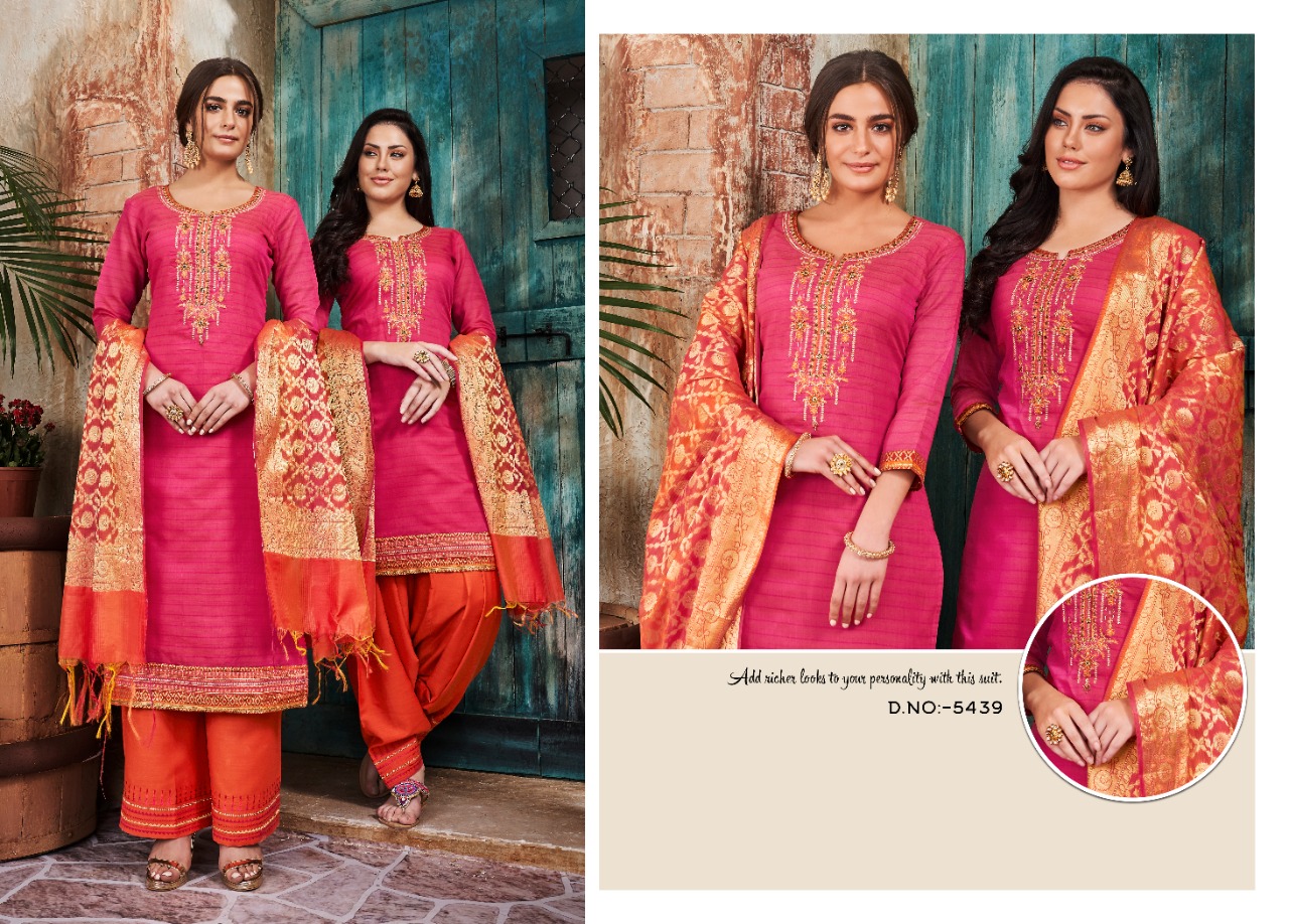 Kessi Silk Patiala Vol 3 Designer Chanderi With Khatli Work Cotton Daily Wear Suits In Best Wholesale Rate
