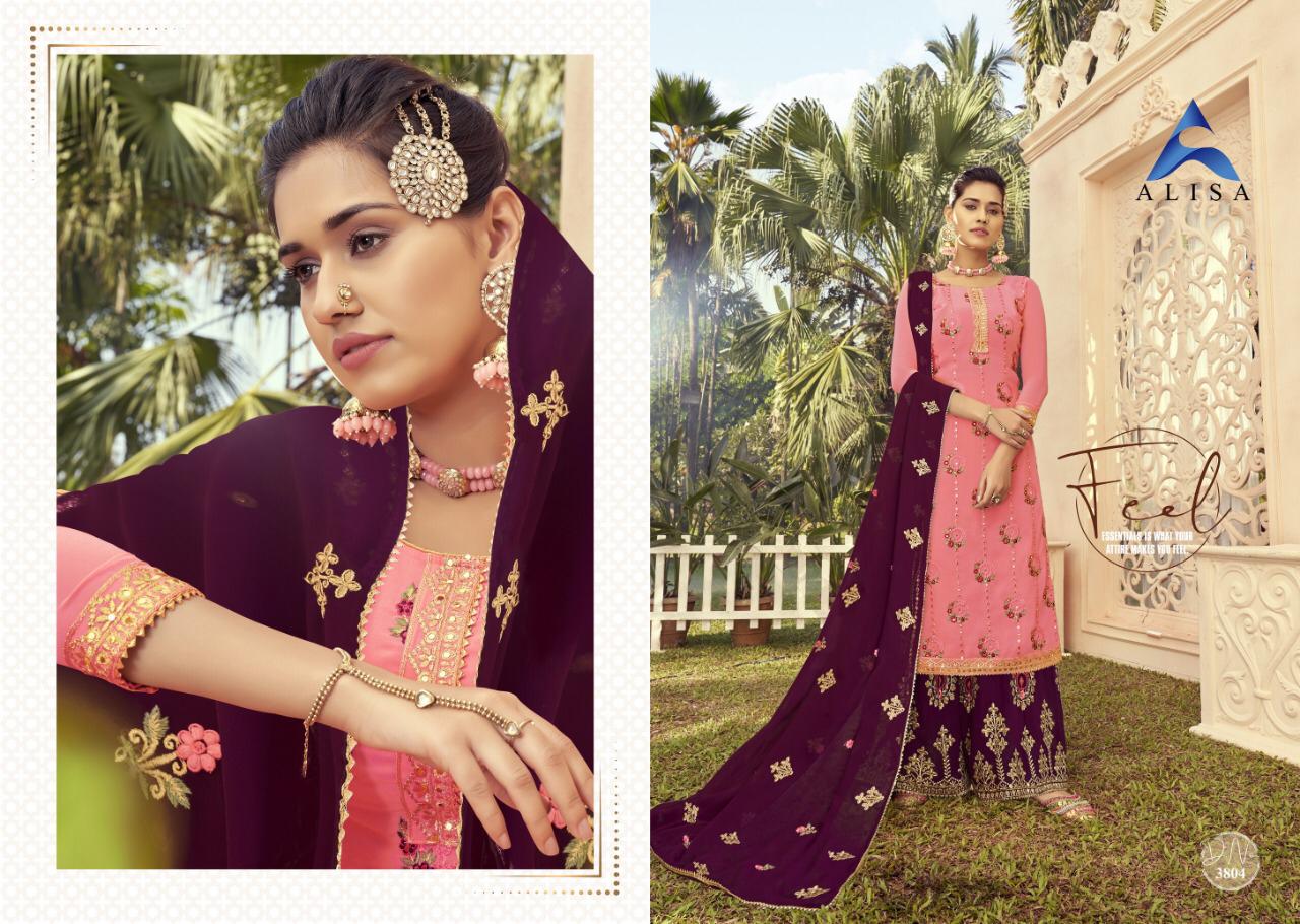 Alisa Glazo Sararaa Designer Chinnon Silk Diamond Handwork With Embroidery Dupatta Festival And Wedding Wear Suits In Best Wholesale Rate
