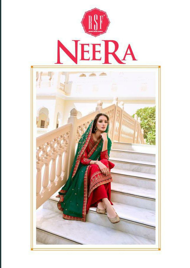 Rsf Neera Designer Chinon Parampara Silk Full Diamond Work Suit With Heavy Work Dupatta Wholesale