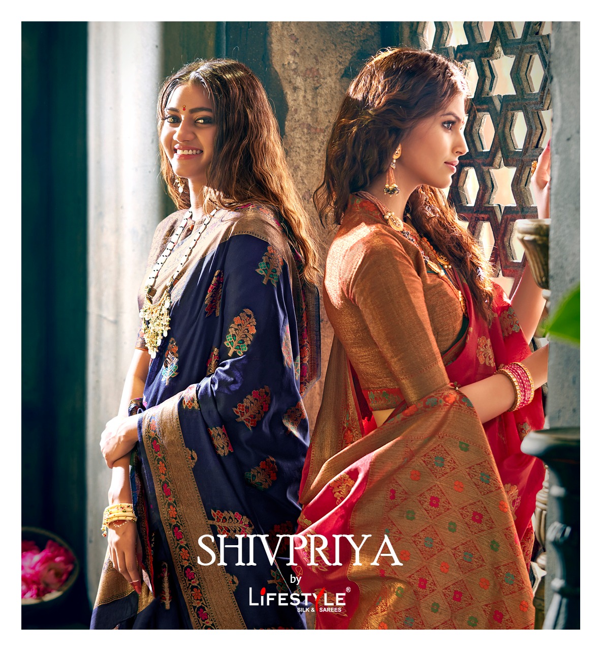 Lifestyle Shivpriya Designer Chanderi Silk Partywear Sarees Wholesale