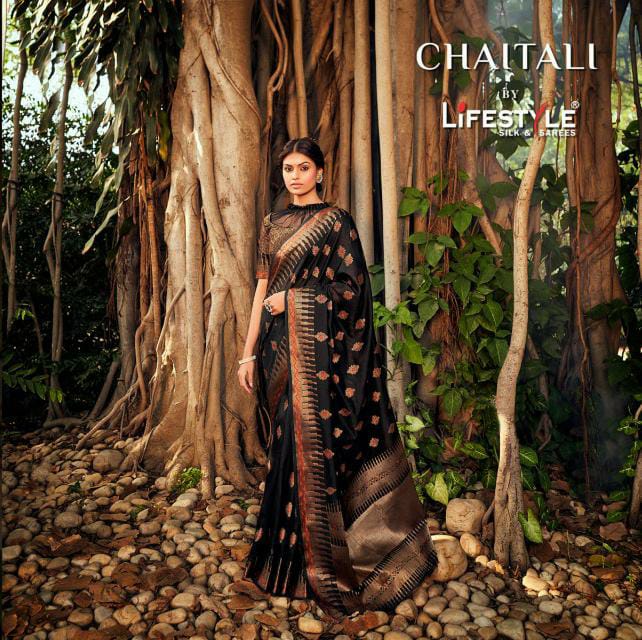Lifestyle Chaitali Designer Chanderi Silk Occasional Wear Sarees Wholesale