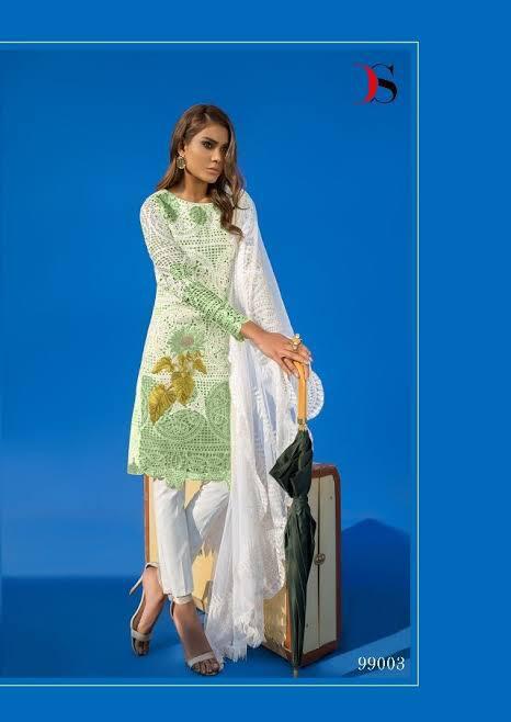 Deepsy Sana Safinaz Designer Cotton With Heavy Shifli Work With Digital Print And Embroidery Patches Suits Wholesale