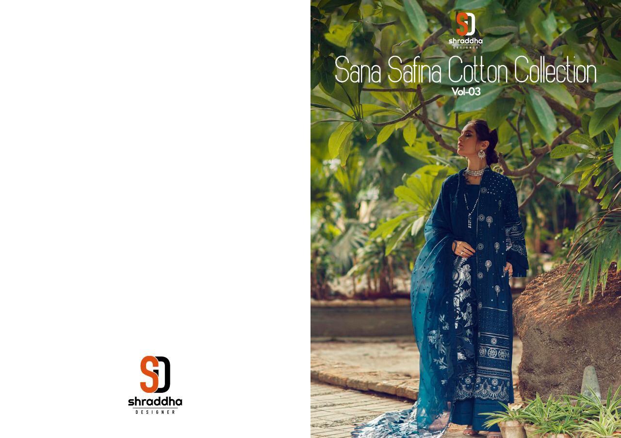 Shraddha Designer Sana Safinaz Vol 3 Designer Heavy Chicken Work Embroidery Suits Wholesale