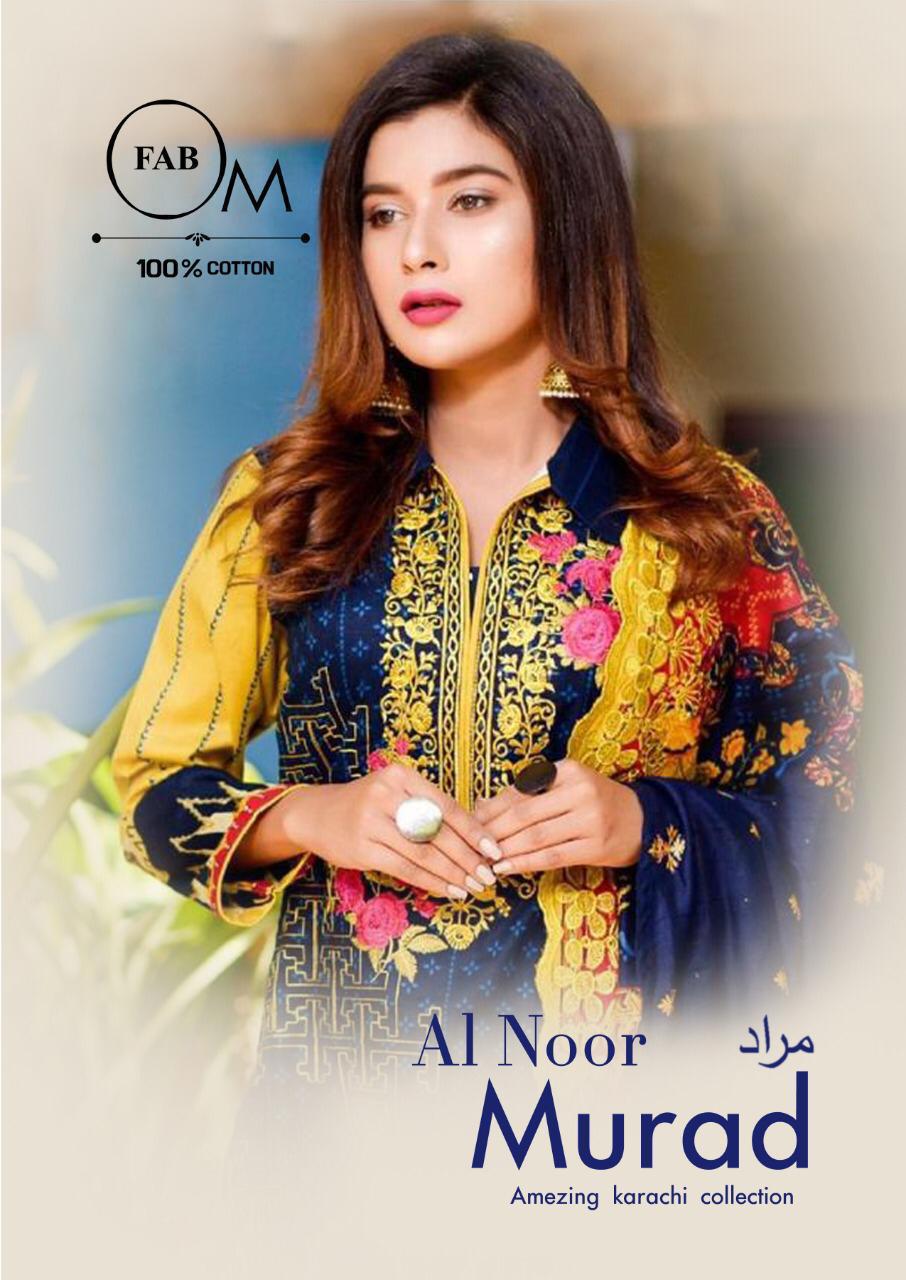 Mo Fab Al Noor Murad Designer Karachi Collection Low Range Cotton Suits Wholesale