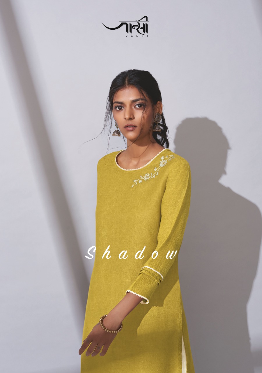 Omtex Jansi Shadow Designer Linen Cotton Enriched Embroidery Work Kurti With Plazzo Wholesale