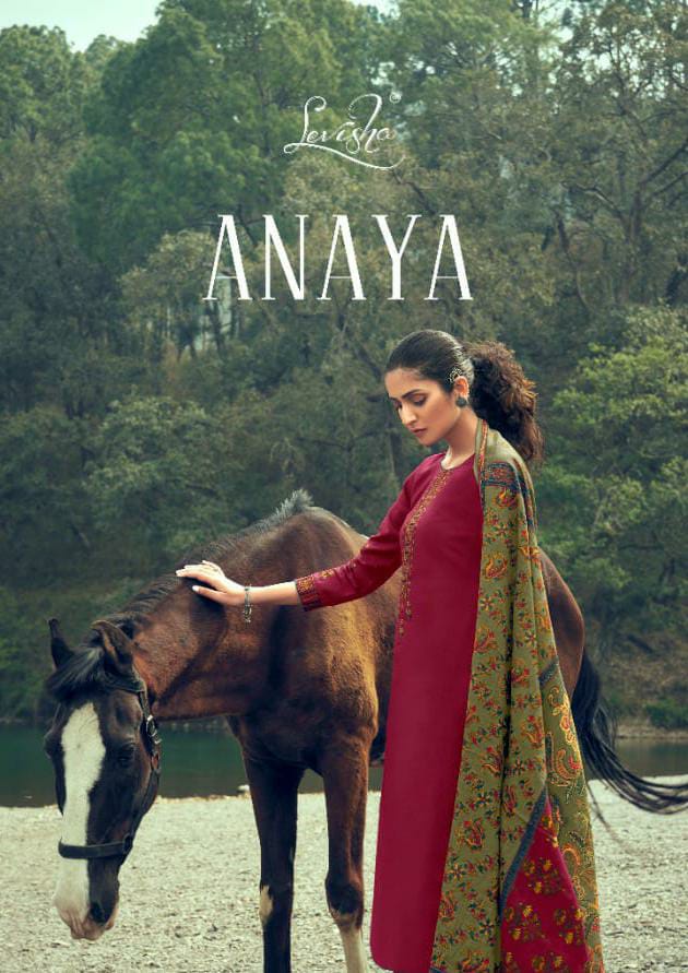 Levisha Anaya Designer Jam Cotton Print With Heavy Kashmiri Embroidery Work Suits Wholesale