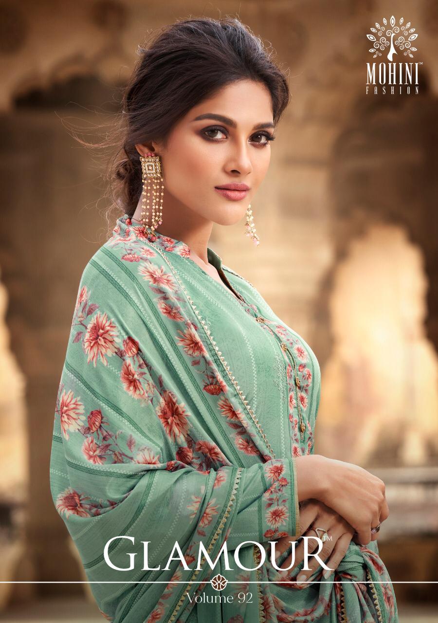 Mohini Fashion Glamour 92 Designer Natural Crepe Digital Print With Embroidery Work Suits Wholesale