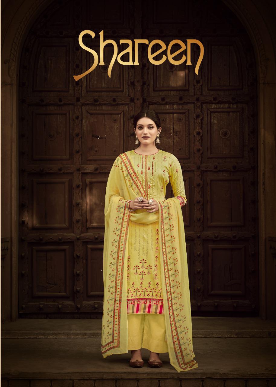 Sargam Prints Shareen Designer Work With Jam Printed Suits In Best Wholesale Rate