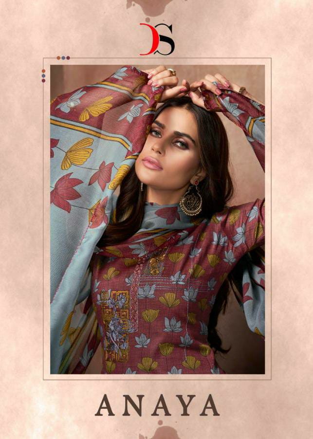 Deepsy Anaya Designer Embroidery With Cotton Satin Daily Wear Suits In Best Wholesale Rate