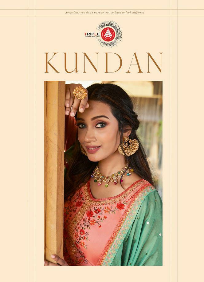 Triple Aaa Kundan Designer Jam Silk Embroidered Suits In Wedding Wear Collection At Best Wholesale Rate