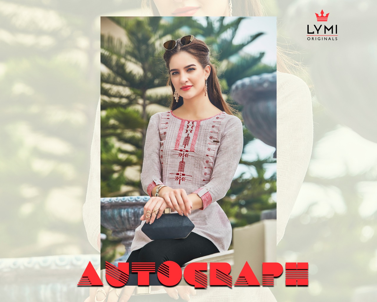 Lymi Autograph Designer Embroidery Work With Cotton Flex Daily Wear Tops In Best Wholesale Rate
