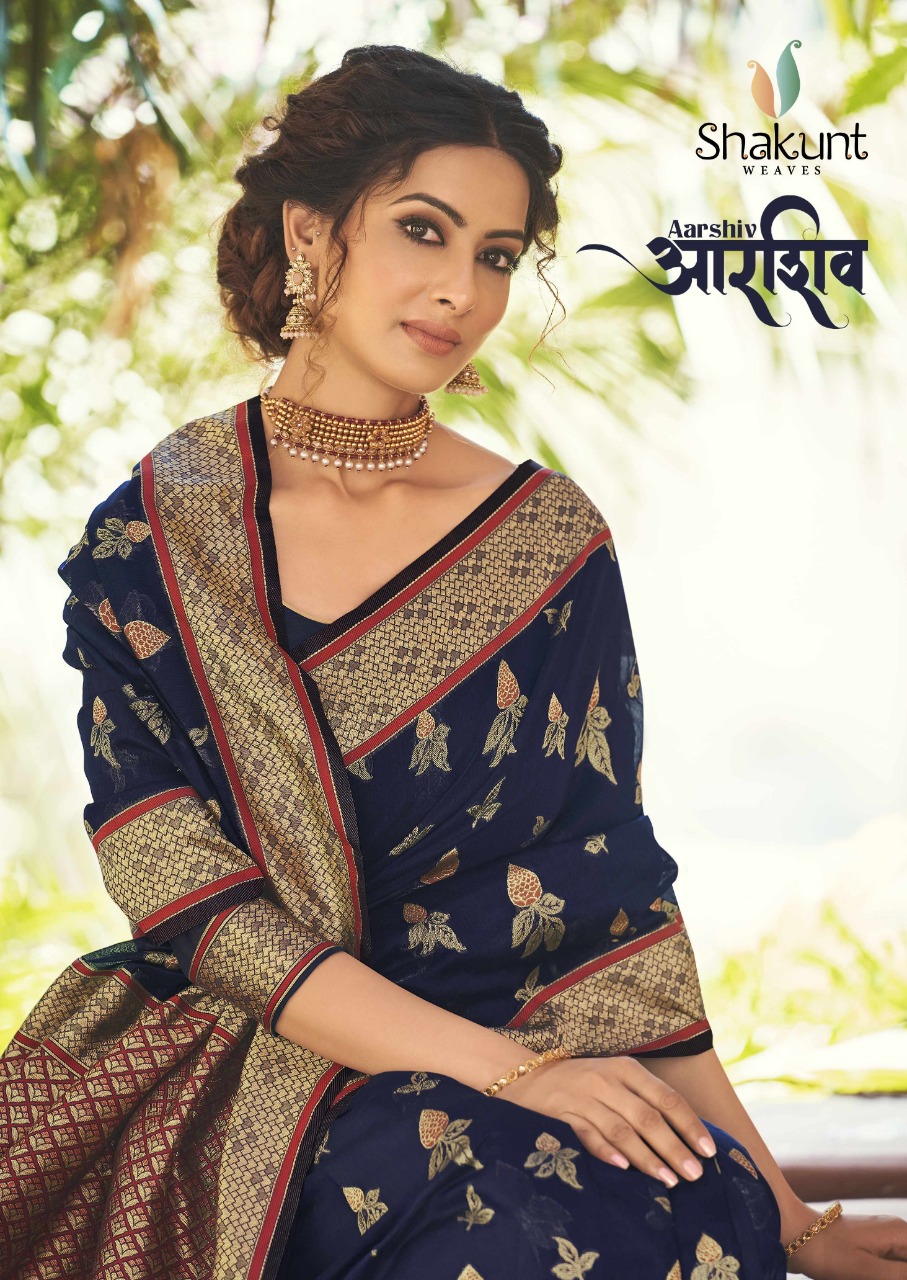 Shakunt Aarshiv Designer Cotton Weaving Designer Gold Printed Sarees In Best Wholesale