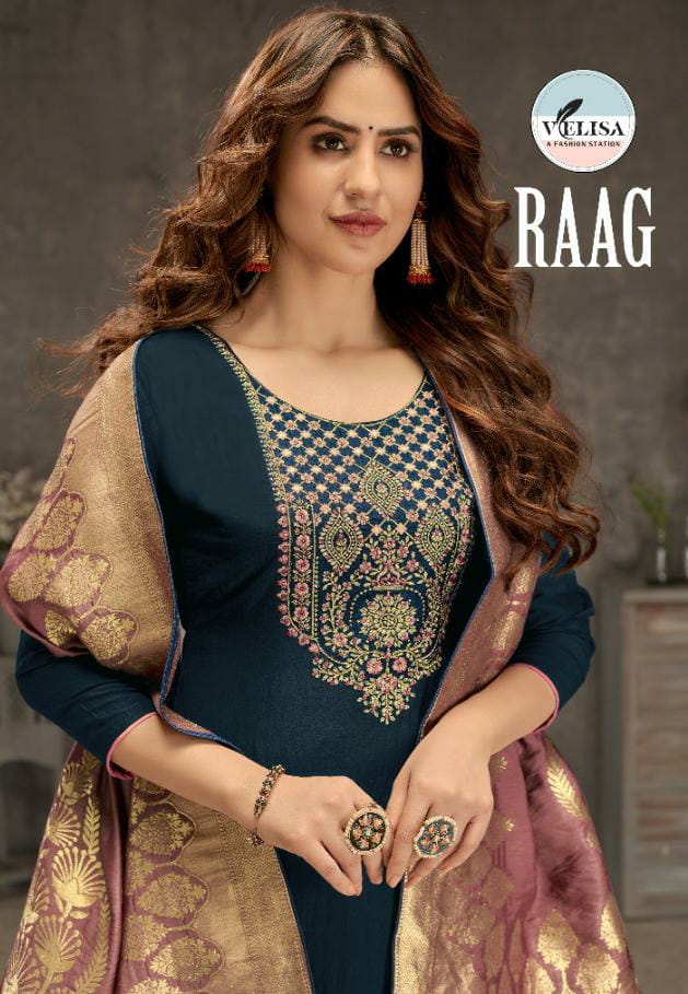 Velisa Raag Designer Parampara Silk With Heavy Embroidery Work Suits Wholesale