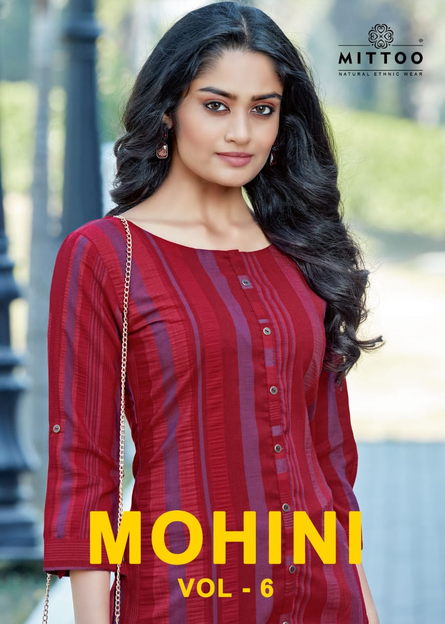 Mittoo Mohini Vol 6 Designer Daily Wear & Office Wear Kurtis In Best Wholesale Rate