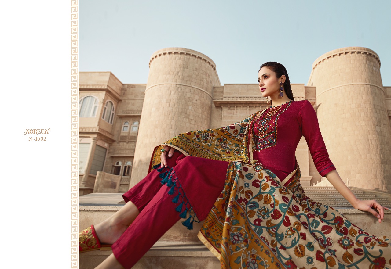 Lt Noreen Designer Work With Jam Cotton Printed Suits In Best Wholesale Rate