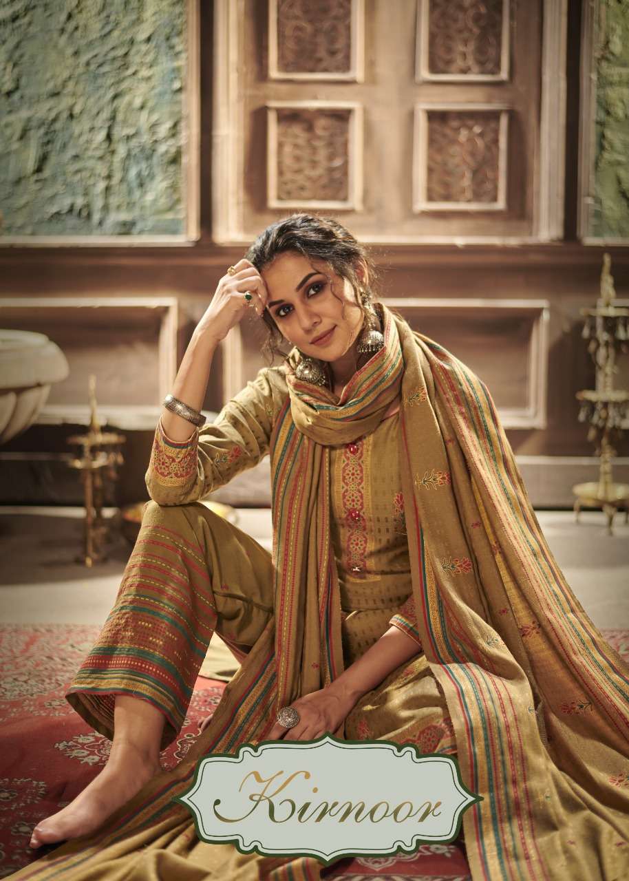 BIPSON KIRNOOR 1649-1652 DESIGNER WORK WITH PASHMINA PRINTED WINTER WEAR SUITS IN WHOLESALE RATE