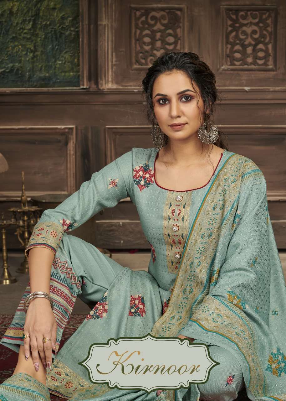 BIPSON KIRNOOR 1653-1656 DESIGNER WORK WITH PASHMINA PRINTED WINTER WEAR SUITS IN WHOLESALE RATE