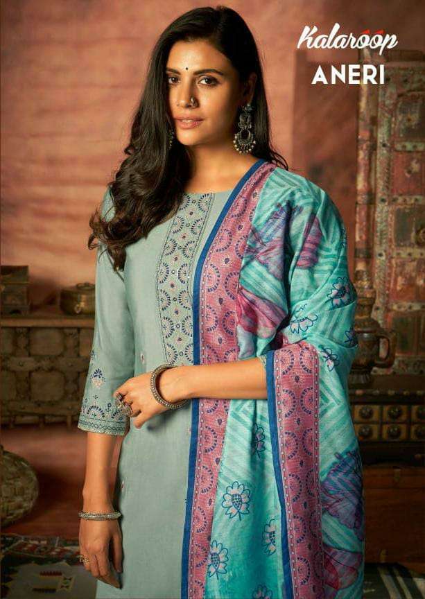 Aneri Kivi by Kajree  designer P. v Silk with embroidery kurti with Bottom and Dupatta Party wear Readymade Suits in wholesale rate