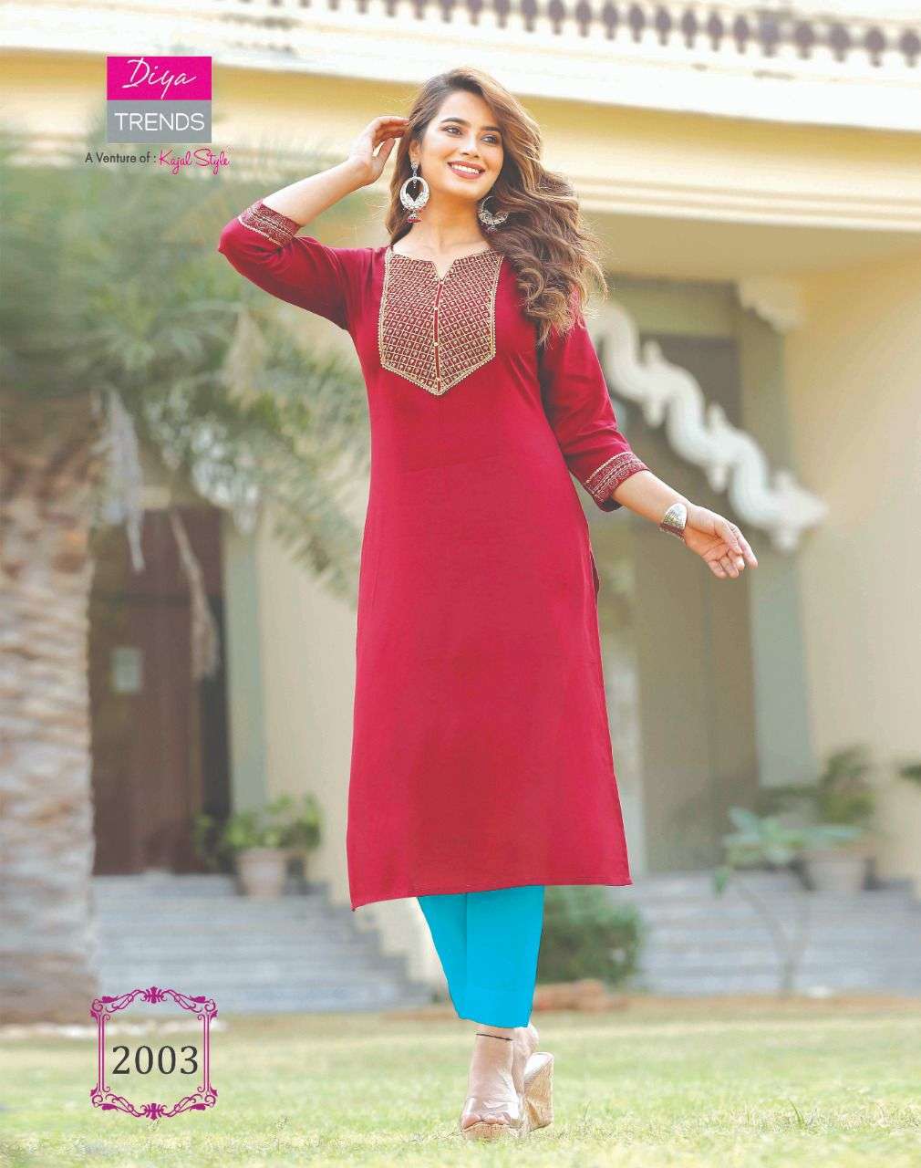 Diya trends Casual Diaries vol 2 heavy Rayon woth embroidery work kurti in wholesale rate 