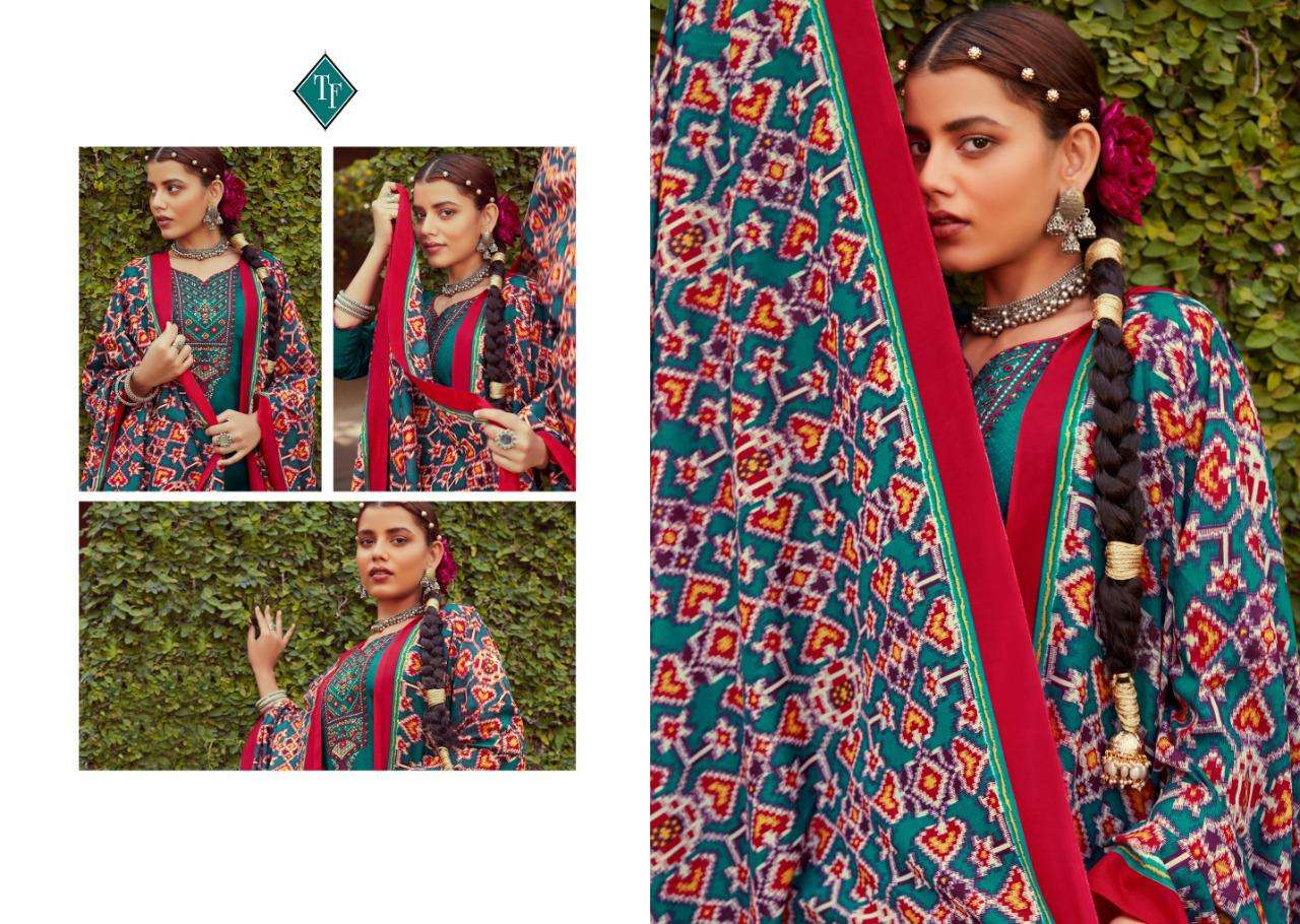 Tanishk Fashion Ikrat Designer Pure Jam Silk with Embroidery with Patola Dupatta in wholesale Rate 