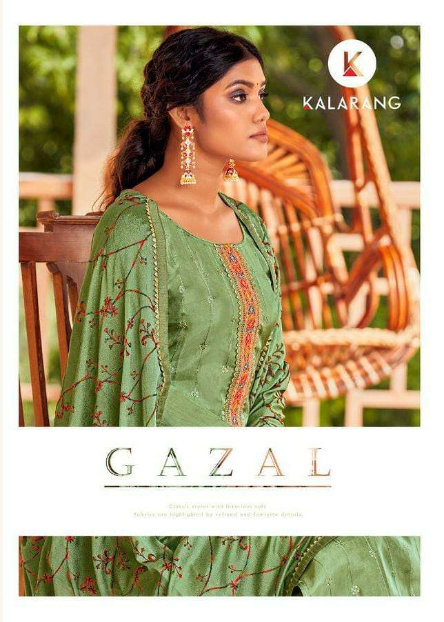 KALARANG GAZAL DESIGNER SEQUENCE WORK AND EMBROIDERY WORK WITH VISCOSE UPADA SILK SUITS IN WHOLESALE RATE
