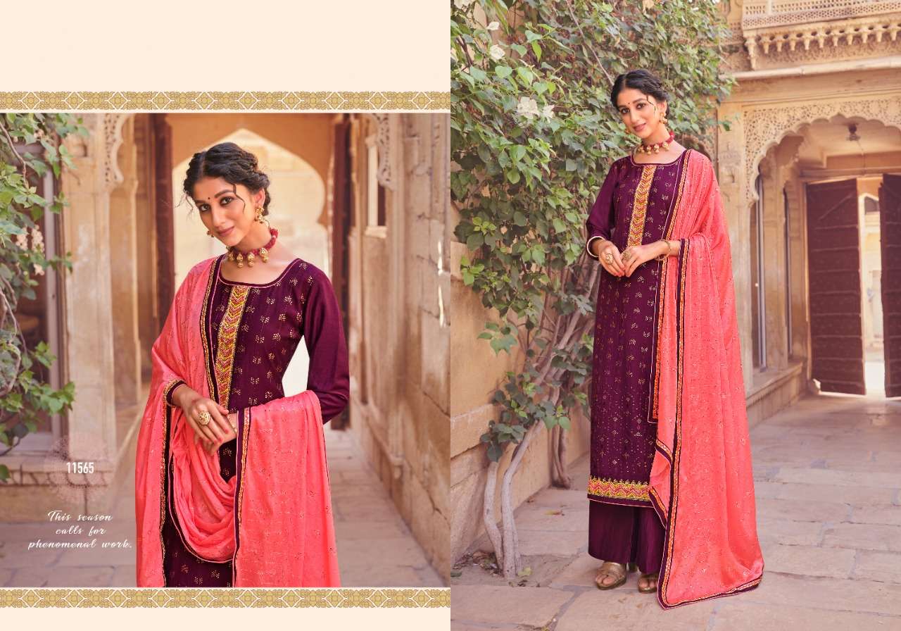 PANCH RATNA SEQUENCE DESIGNER SEQUENCE WORK WITH PARAMPARA SILK SUITS IN WHOLESALE RATE