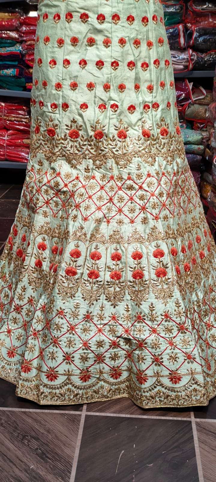 Designer Bridal wear Heavy Embroidery Work Lehenga in Wholesale rate
