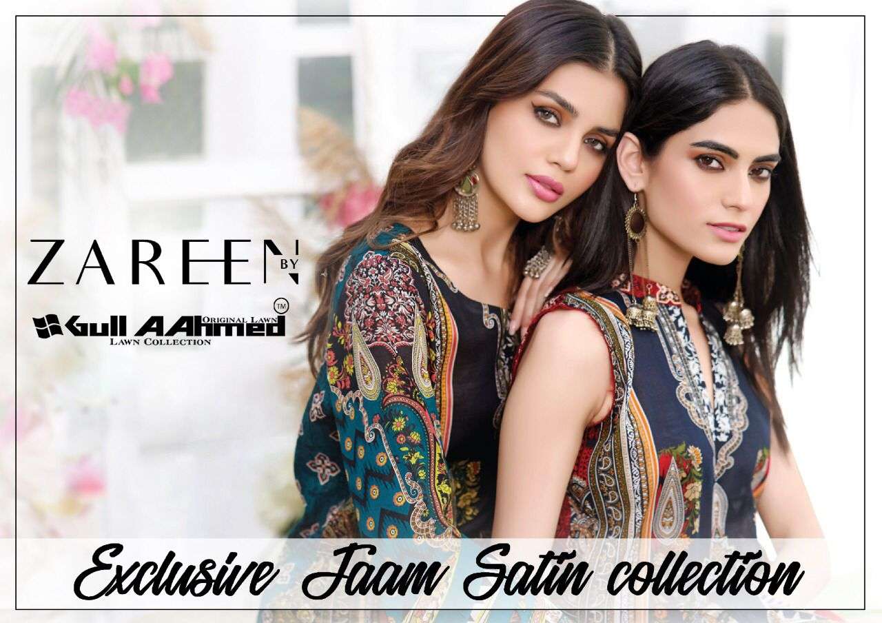 GULAHMED ZAREEN DESIGNER JAM SATIN DAILY WEAR SUITS IN WHOLESALE RATE