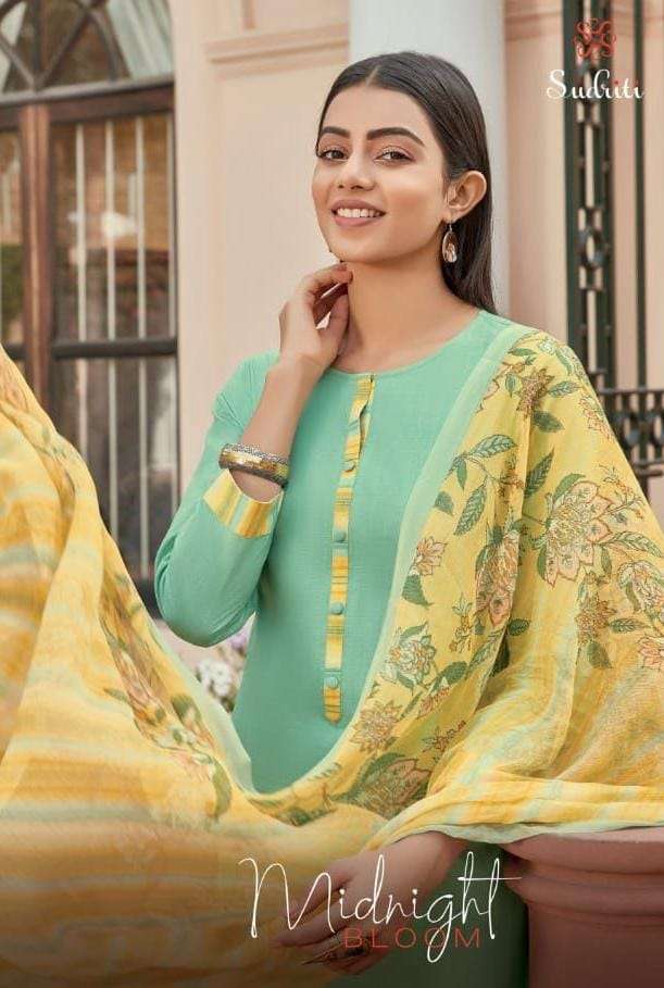 SAHIBA SUDRITI MIDNIGHT BLOOM DESIGNER EMBROIDERY WITH CAMBRIC COTTON DIGITAL PRINTED SUITS IN WHOLESALE RATE 