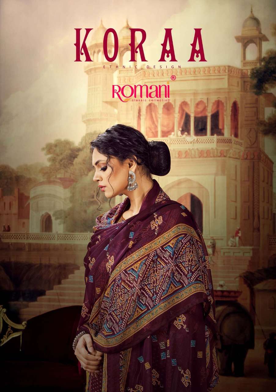ROMANI KORAA DESIGNER CAMBRIC COTTON DIGITAL STYLE PRINTED SUITS IN WHOLESALE RATE
