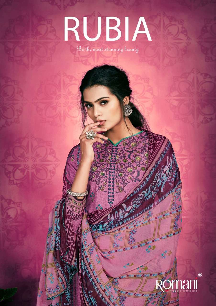 ROMANI RUBIA DESIGNER CAMBRIC COTTON DIGITAL STYLE PRINTED DAILY WEAR SUITS IN WHOLESALE RATE