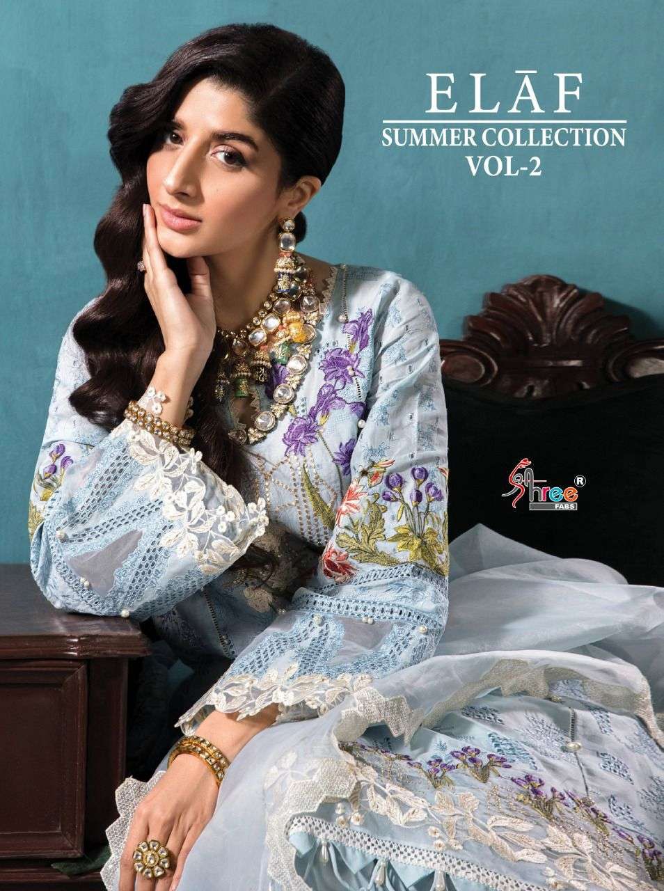 SHREE FAB ELAF SUMMER COLLECTION VOL 2 DESIGNER COTTON SELF EMBROIDERED SUITS IN WHOLESALE RATE