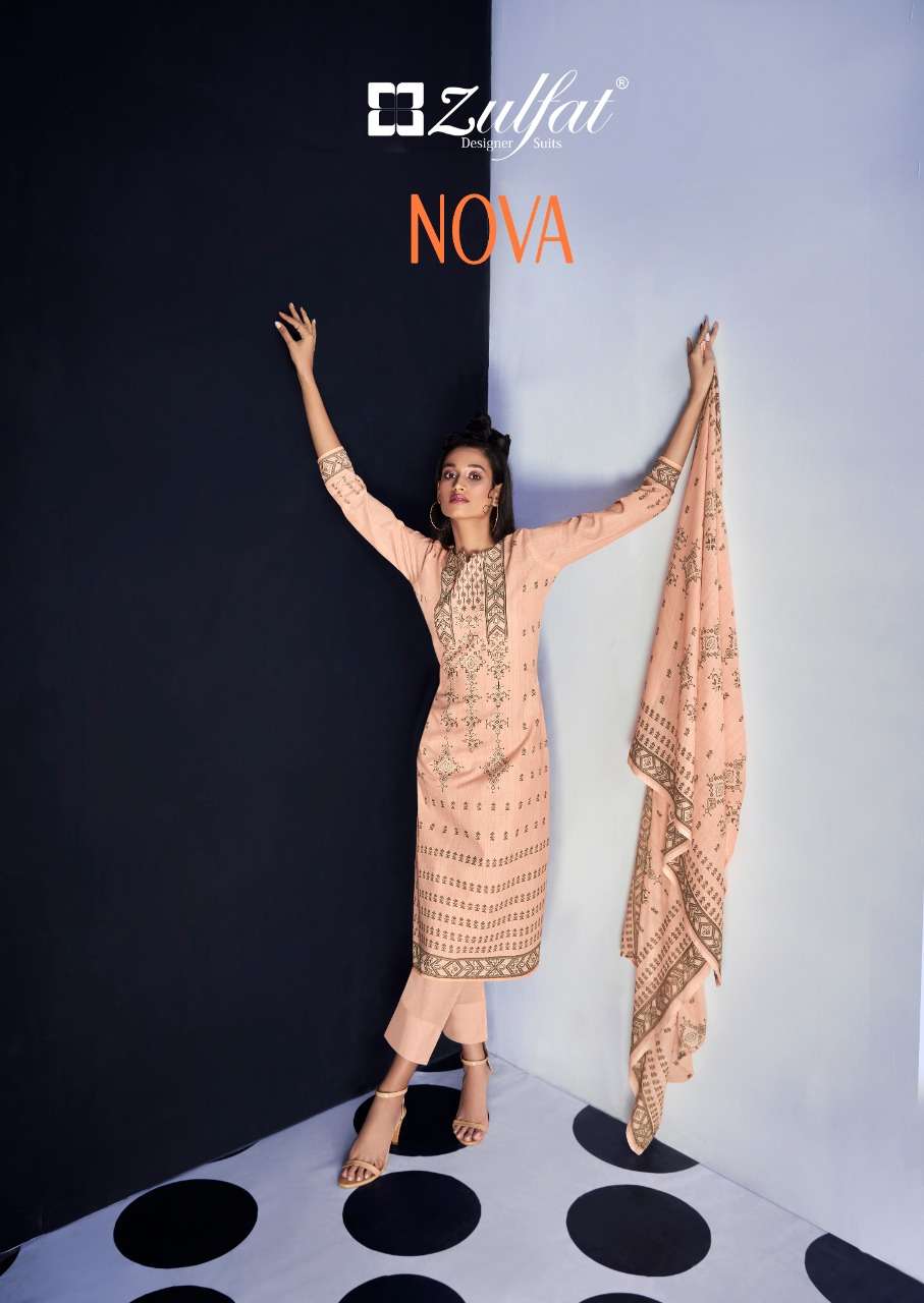 ZULFAT NOVA DESIGNER COTTON PRINTED DAILY WEAR SUITS IN WHOLESALE RATE