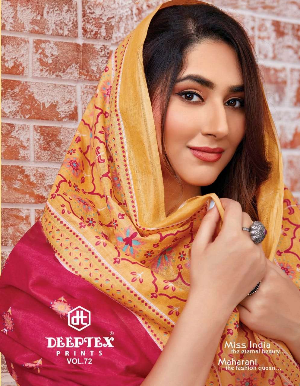 DEEPTEX MISS INDIA 72 DESIGNER COTTON PRINTED DAILY WEAR SUITS IN WHOLESALE RATE
