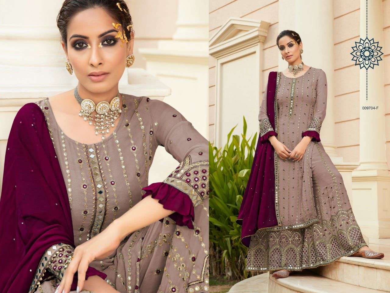 MIASHA 9704 DESIGNER GEORGETTE EMBROIDERED SUITS IN WHOLESALE RATE