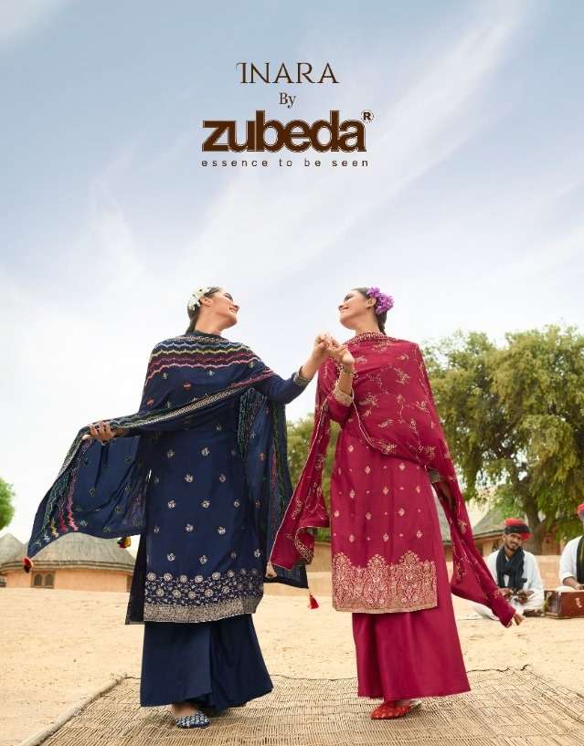 ZUBEDA INARA DESIGNER DOLA JACQUARD EMBROIDERED SUITS IN WHOLESALE RATE