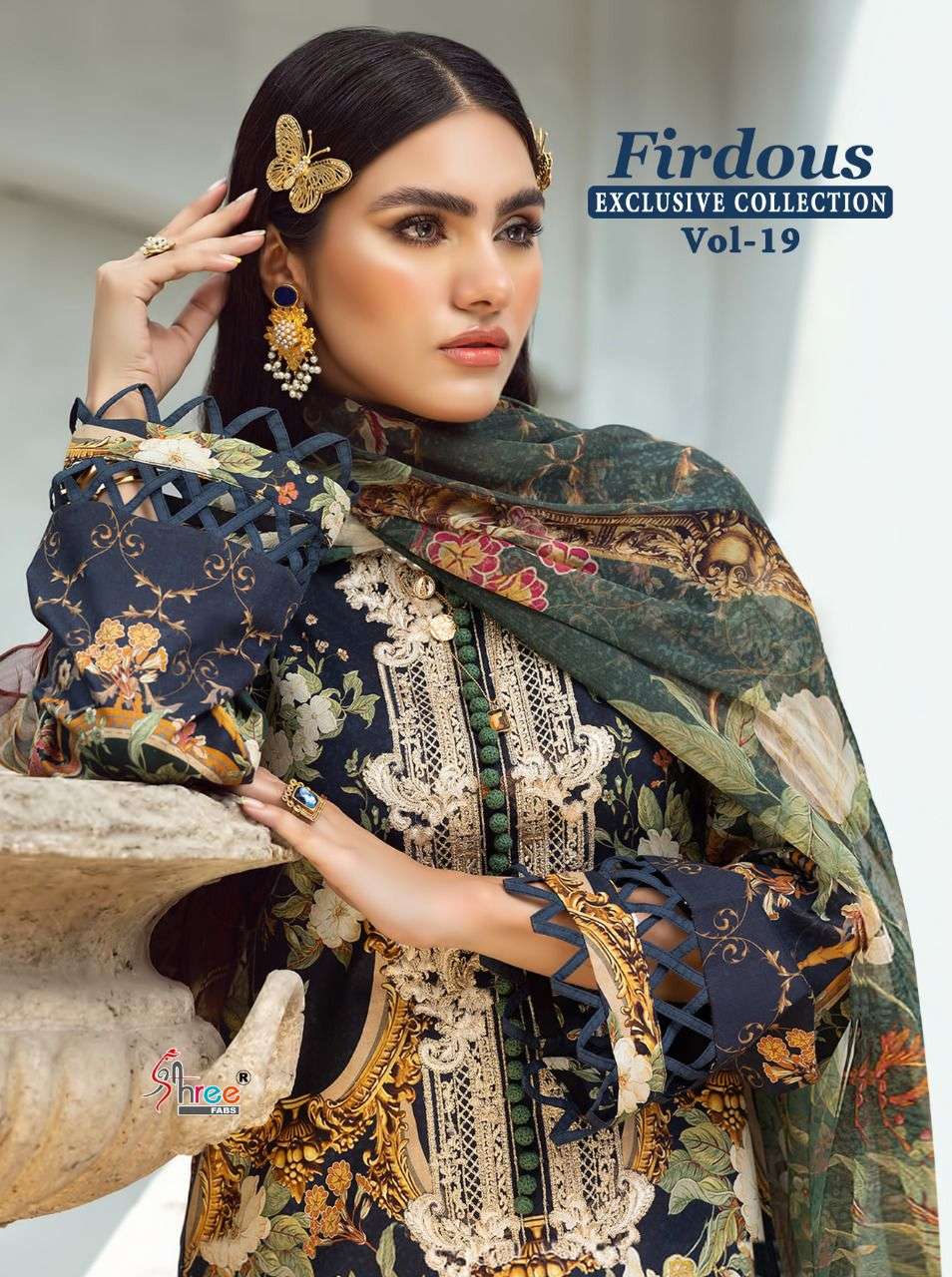 SHREE FAB FIRDOUS EXCLUSIVE COLLECTION VOL 19 DESIGNER EXCLUSIVE PATCH WORK WITH COTTON PRINTED SUITS IN WHOLESALE RATE 