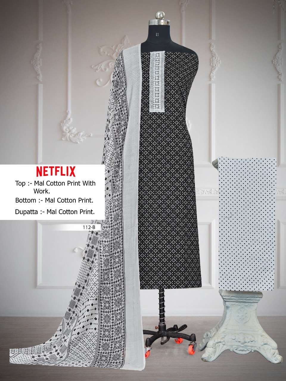 BIPSON NETFLIX 112 DESIGNER WORK WITH COTTON PRINTED SUITS IN WHOLESALE RATE 