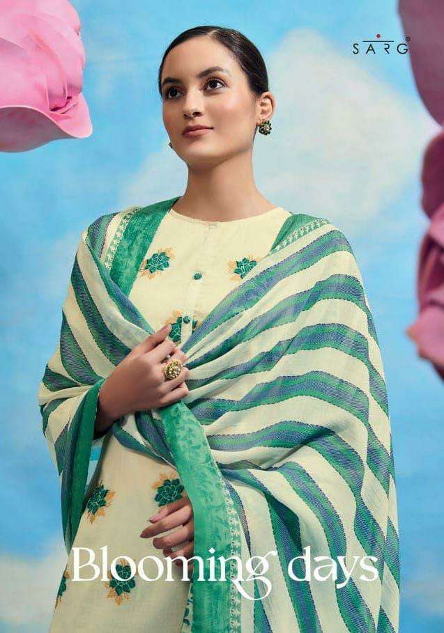 SAHIBA SARG BLOOMING DAYS DESIGNER FANCY COTTON JACQUARD SUITS IN WHOLESALE RATE 